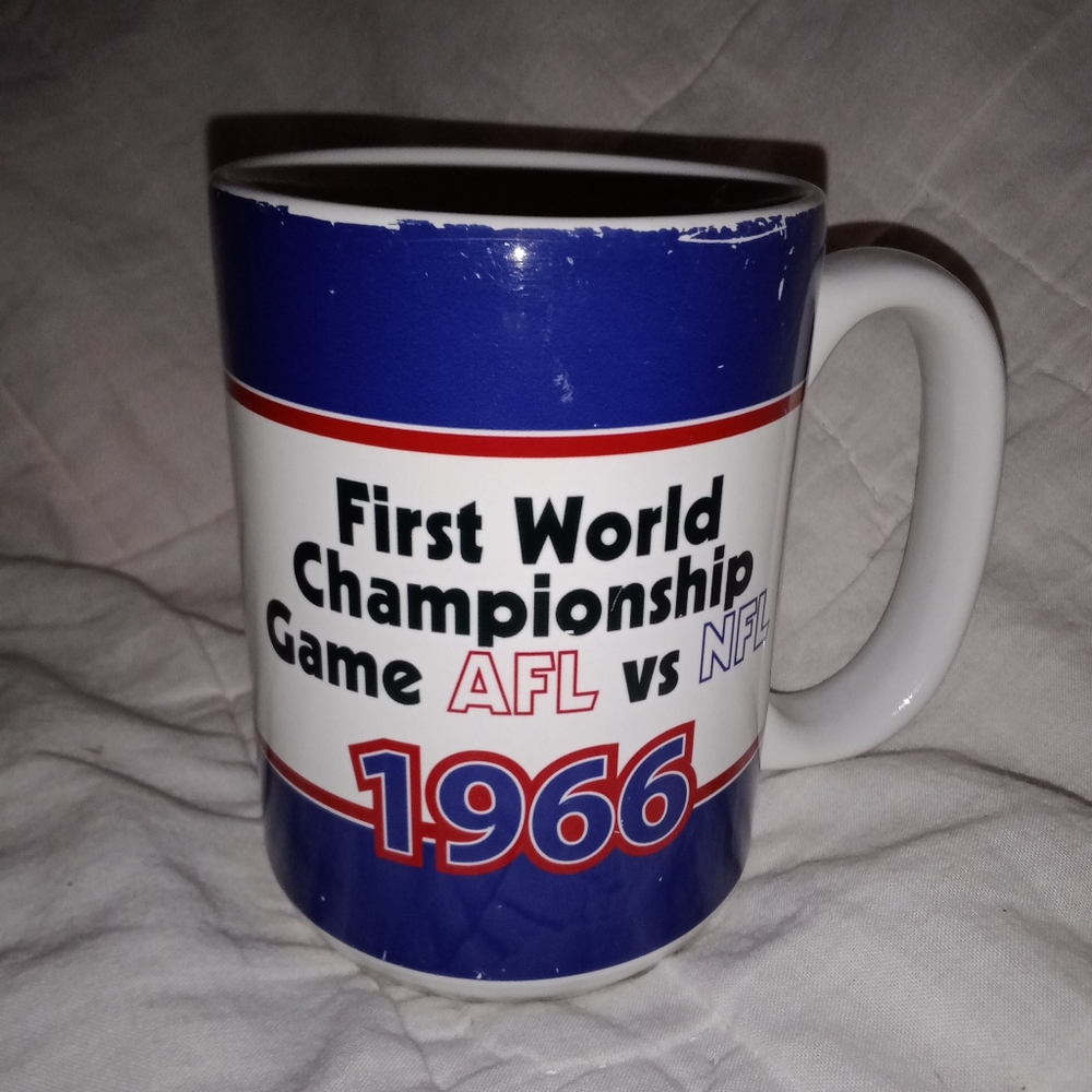 Mid Century Modern NFL First World Championship Game AFL vs. NFL 1966 Coffee Mug